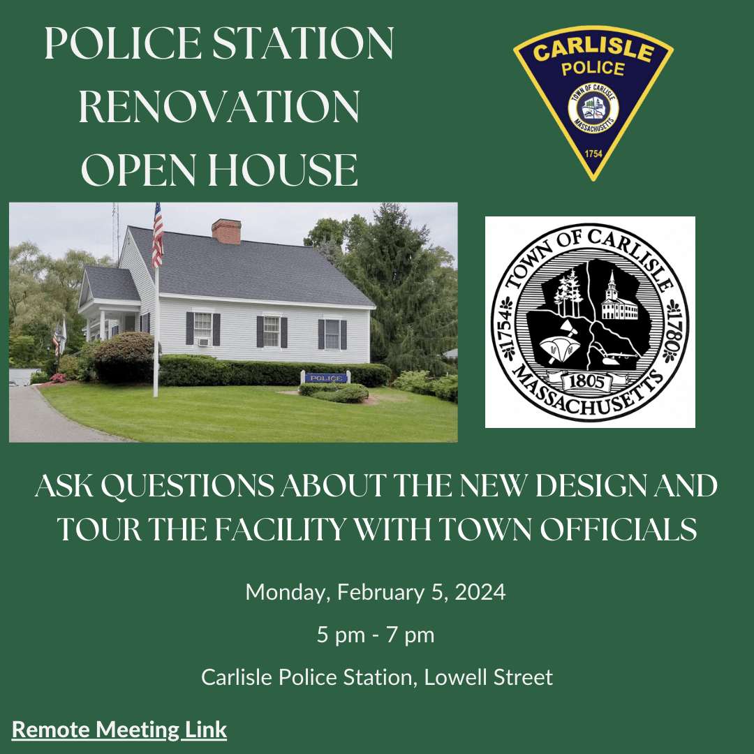 Police Station Open House Invitation: February 5, 2024 5-7pm
