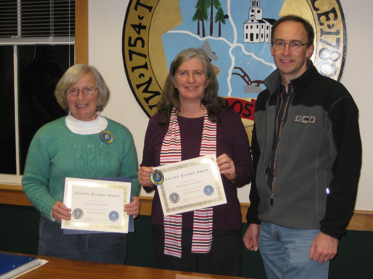 Anderson and Johnson Receiving Trekker Award