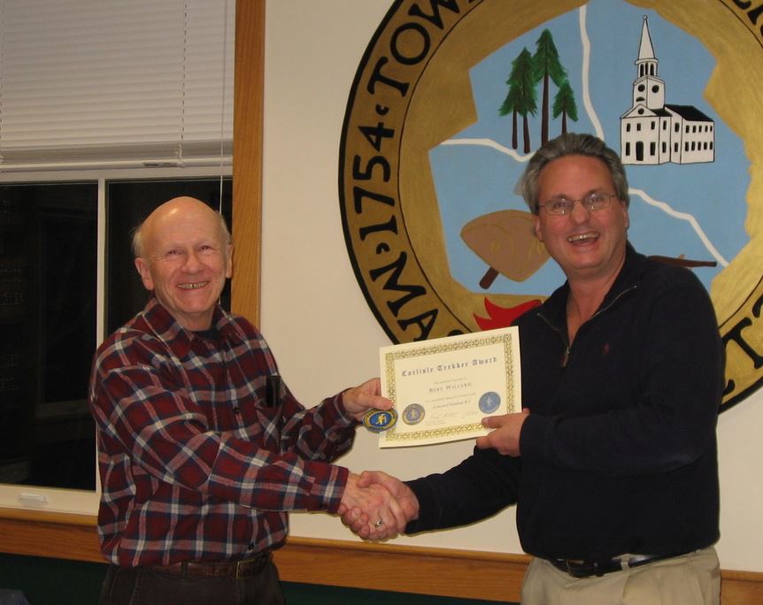 Bert Willard Receiving Trekker Award